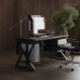 Стол офисный Kobor W-80/60 black/charlston