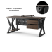 Стол офисный Kobor W-80/80 black/charlston Стол офисный Kobor W-80/80 black/charlston