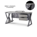 Стол офисный Kobor W-100/80 graphite/chicago Стол офисный Kobor W-100/80 graphite/chicago