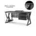 Стол офисный Kobor W-80/70 graphite/wood