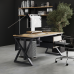 Стол офисный Kobor W-100/70 graphite/natural