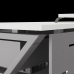 Стол офисный Kobor W-100/80 aluminum/premium