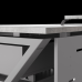 Стол офисный Kobor W-160/60 aluminum/chicago