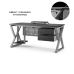 Стол офисный Kobor W-80/70 aluminum/wood Стол офисный Kobor W-80/70 aluminum/wood