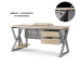 Стол офисный Kobor W-140/60 aluminum/natural Стол офисный Kobor W-140/60 aluminum/natural