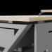 Стол офисный Kobor W-140/80 aluminum/natural Стол офисный Kobor W-140/80 aluminum/natural