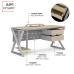 Стол офисный Kobor W-160/80 aluminum/natural Стол офисный Kobor W-160/80 aluminum/natural
