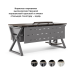 Стол офисный Kobor W-80/80 aluminum/charlston Стол офисный Kobor W-80/80 aluminum/charlston
