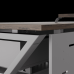 Стол офисный Kobor W-180/80 aluminum/charlston Стол офисный Kobor W-180/80 aluminum/charlston