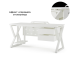Стол офисный Kobor W-80/80 white/premium