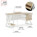 Стол офисный Kobor W-100/70 white/natural Стол офисный Kobor W-100/70 white/natural