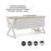 Стол офисный Kobor W-160/80 white/natural Стол офисный Kobor W-160/80 white/natural