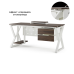 Стол офисный Kobor W-80/60 white/charlston