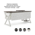 Стол офисный Kobor W-80/80 white/charlston
