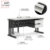 Стол офисный Kobor L1-180/60 black/premium Стол офисный Kobor L1-180/60 black/premium