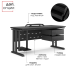 Стол офисный Kobor L1-120/60 black/wood