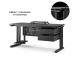 Стол офисный Kobor L1-160/70 black/wood