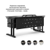 Стол офисный Kobor L1-120/80 black/wood