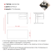 Стол офисный Kobor L1-120/60 black/natural