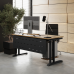 Стол офисный Kobor L1-120/60 black/natural