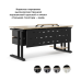 Стол офисный Kobor L1-120/80 black/natural