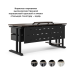 Стол офисный Kobor L1-180/70 black/charlston
