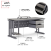 Стол офисный Kobor L1-160/70 graphite/chicago