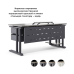Стол офисный Kobor L1-120/80 graphite/chicago