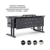 Стол офисный Kobor L1-120/60 graphite/wood Стол офисный Kobor L1-120/60 graphite/wood