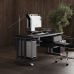 Стол офисный Kobor L1-180/70 graphite/wood Стол офисный Kobor L1-180/70 graphite/wood