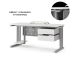 Стол офисный Kobor L1-120/70 aluminum/premium Стол офисный Kobor L1-120/70 aluminum/premium