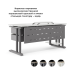 Стол офисный Kobor L1-160/80 aluminum/premium