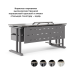 Стол офисный Kobor L1-160/60 aluminum/chicago Стол офисный Kobor L1-160/60 aluminum/chicago
