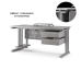 Стол офисный Kobor L1-140/70 aluminum/chicago Стол офисный Kobor L1-140/70 aluminum/chicago