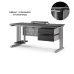 Стол офисный Kobor L1-100/70 aluminum/wood Стол офисный Kobor L1-100/70 aluminum/wood
