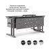 Стол офисный Kobor L1-180/70 aluminum/wood Стол офисный Kobor L1-180/70 aluminum/wood
