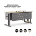 Стол офисный Kobor L1-80/60 aluminum/natural Стол офисный Kobor L1-80/60 aluminum/natural