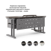 Стол офисный Kobor L1-160/80 aluminum/charlston Стол офисный Kobor L1-160/80 aluminum/charlston