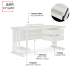 Стол офисный Kobor L1-140/60 white/premium Стол офисный Kobor L1-140/60 white/premium