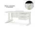 Стол офисный Kobor L1-100/80 white/premium