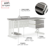 Стол офисный Kobor L1-100/70 white/chicago Стол офисный Kobor L1-100/70 white/chicago