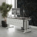 Стол офисный Kobor L1-140/70 white/chicago Стол офисный Kobor L1-140/70 white/chicago