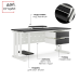 Стол офисный Kobor L1-100/70 white/wood Стол офисный Kobor L1-100/70 white/wood
