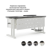 Стол офисный Kobor L1-80/80 white/wood