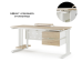 Стол офисный Kobor L1-160/70 white/natural