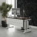 Стол офисный Kobor L1-120/70 white/charlston