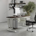 Стол офисный Kobor L1-120/70 white/charlston
