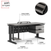 Стол офисный Kobor L2-120/70 black/chicago Стол офисный Kobor L2-120/70 black/chicago
