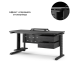 Стол офисный Kobor L2-180/70 black/wood