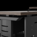 Стол офисный Kobor L2-100/80 black/charlston Стол офисный Kobor L2-100/80 black/charlston
